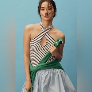 NWT Anthropologie Pilcro Twist-Front Halter Top | Women’s Trendy Top